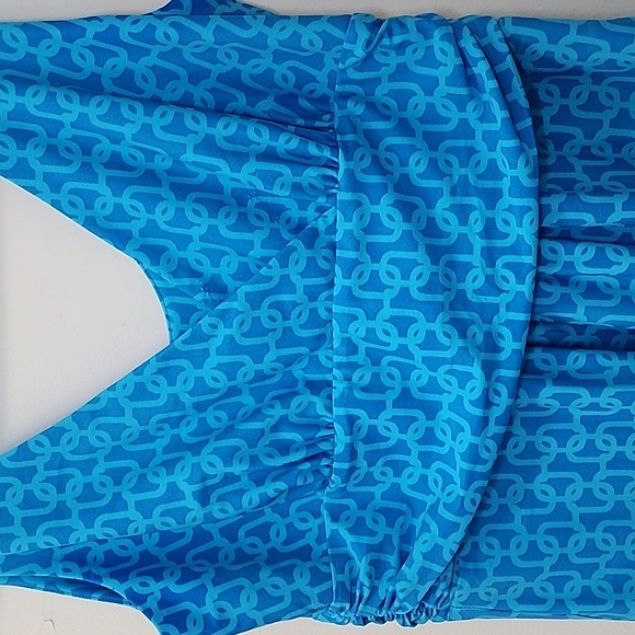 Jude Connally Strechy Penelope Maxi Dress Lattice Blue pattern Sleeveless Sz S - Picture 8 of 16